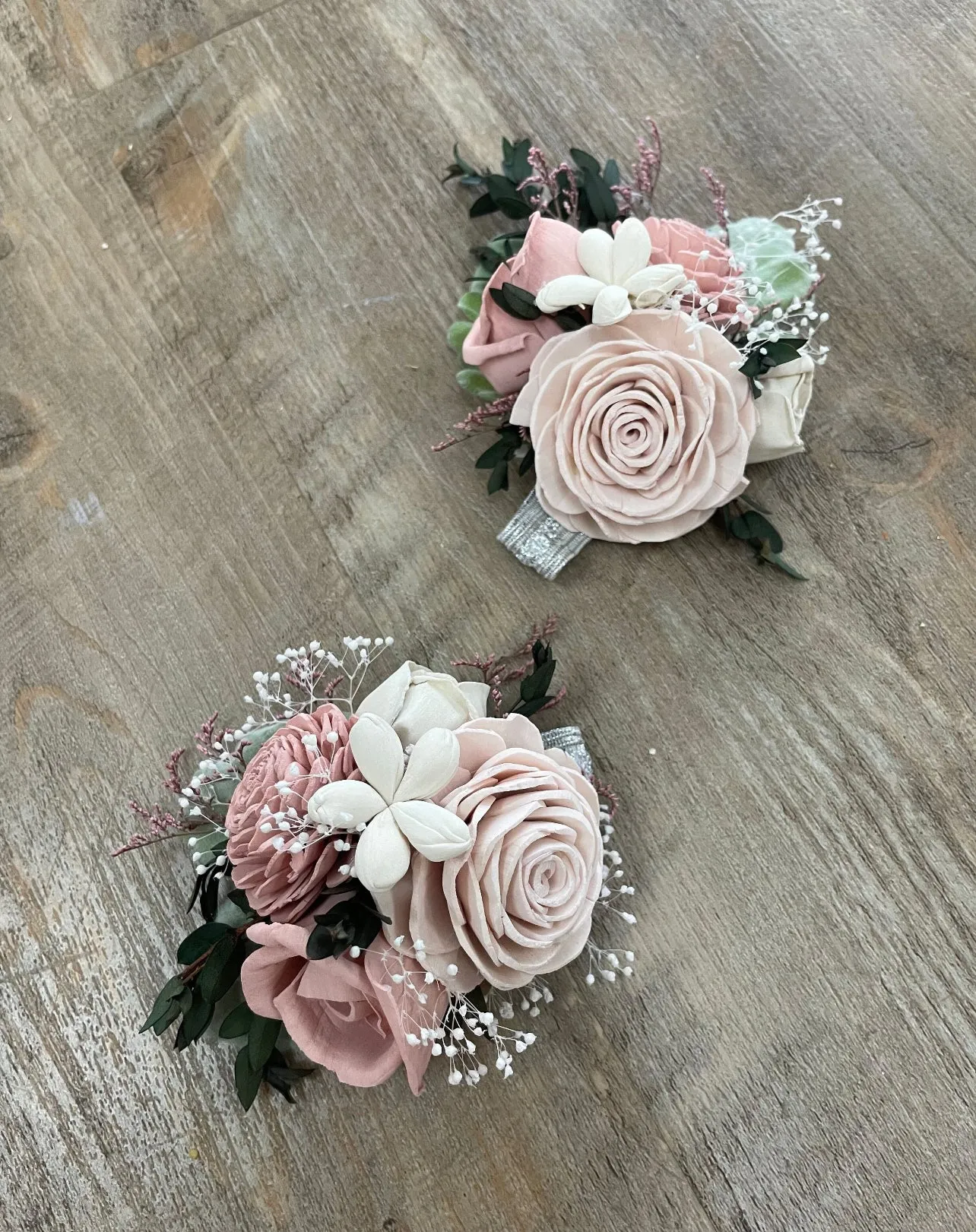 Blushing Rose Wrist Corsage