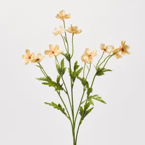 Cantaloupe Orange Mini Wildflower Cosmos Pick Single Long Stem Faux Floral Spray - 27"