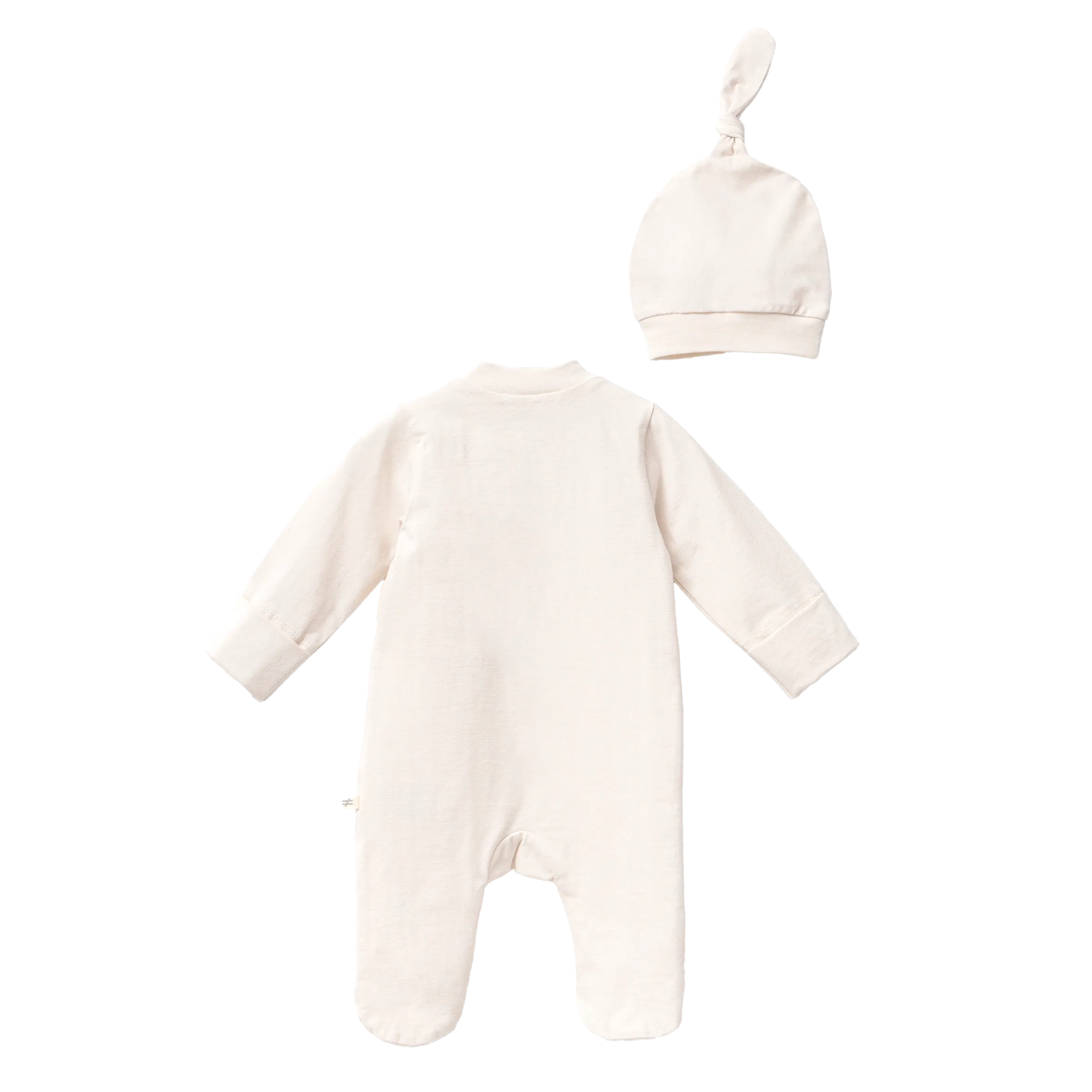 Cream First Graphic Babygrow & Hat