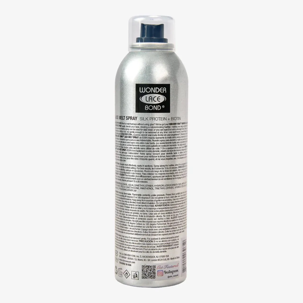 Ebin New York Wonder Lace Bond Lace Melt Aerosol Spray (Silk Protein) - UK Shipping Only