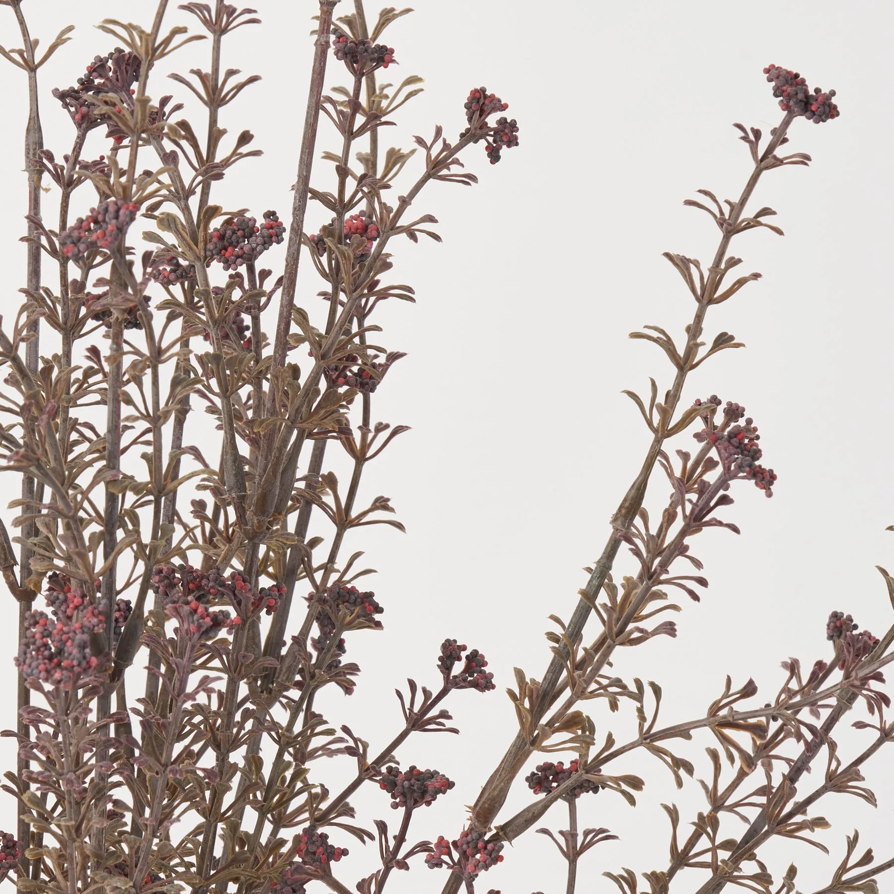 Fall Brown & Mauve Pink Faux Seeding Wildflower Bush Spray - 21"