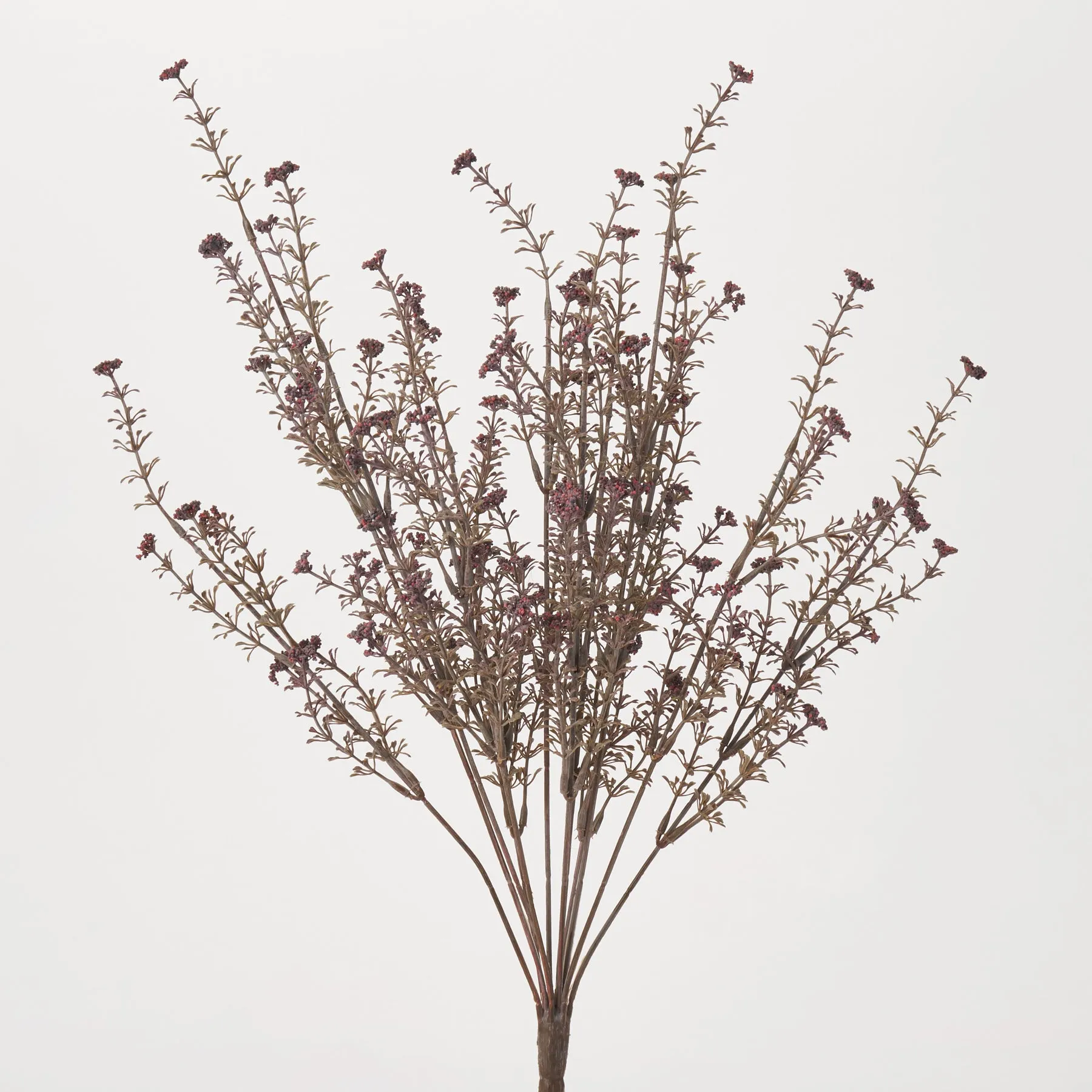 Fall Brown & Mauve Pink Faux Seeding Wildflower Bush Spray - 21"