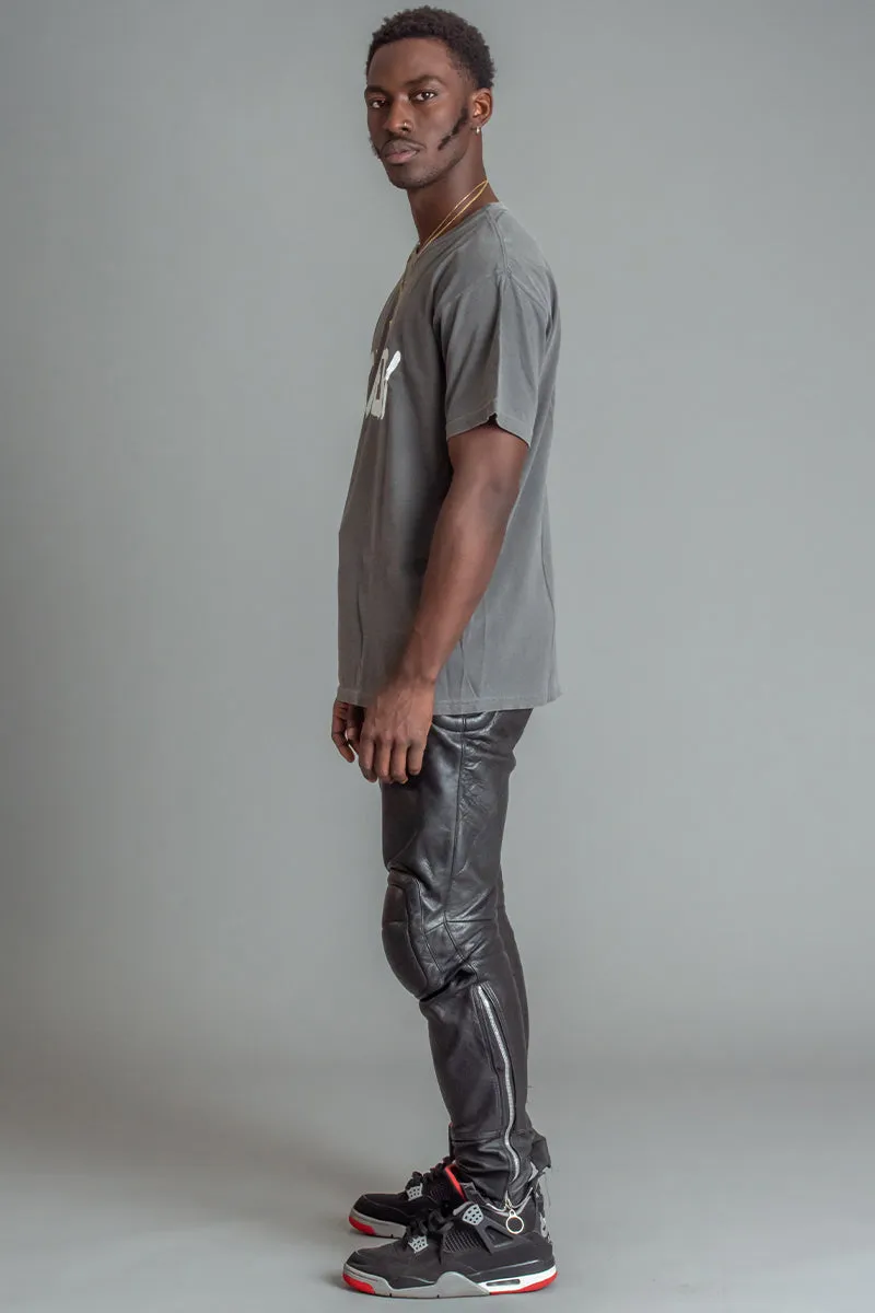 GUYS DARK GREY N WHITE SPRAY TEE