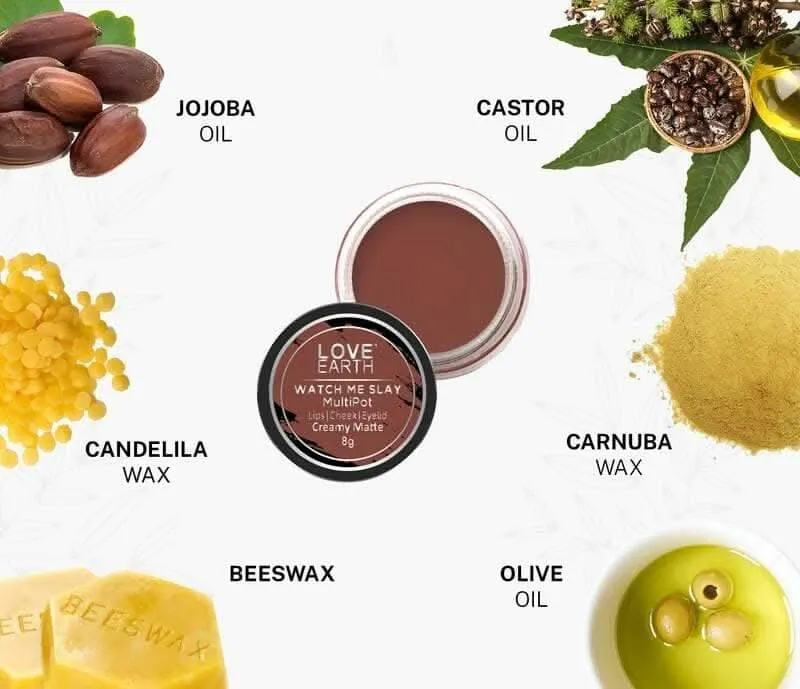 Love Earth Lip Tint & Cheek Tint Multipot (Caramel Brown)