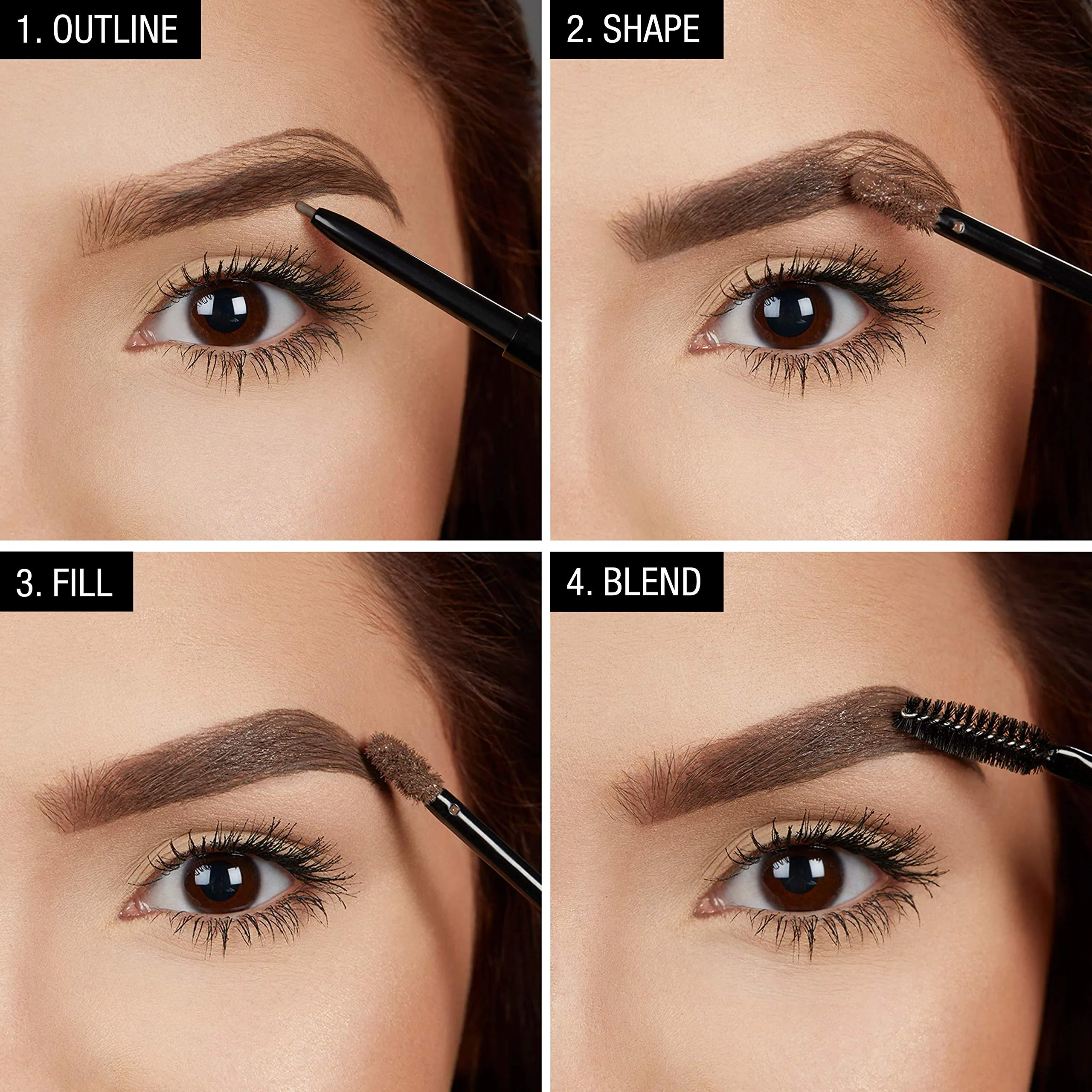 Maybelline TattooStudio Waterproof Eyebrow Gel Makeup, Medium Brown, 0.23 Fl Oz (Pack of 1)