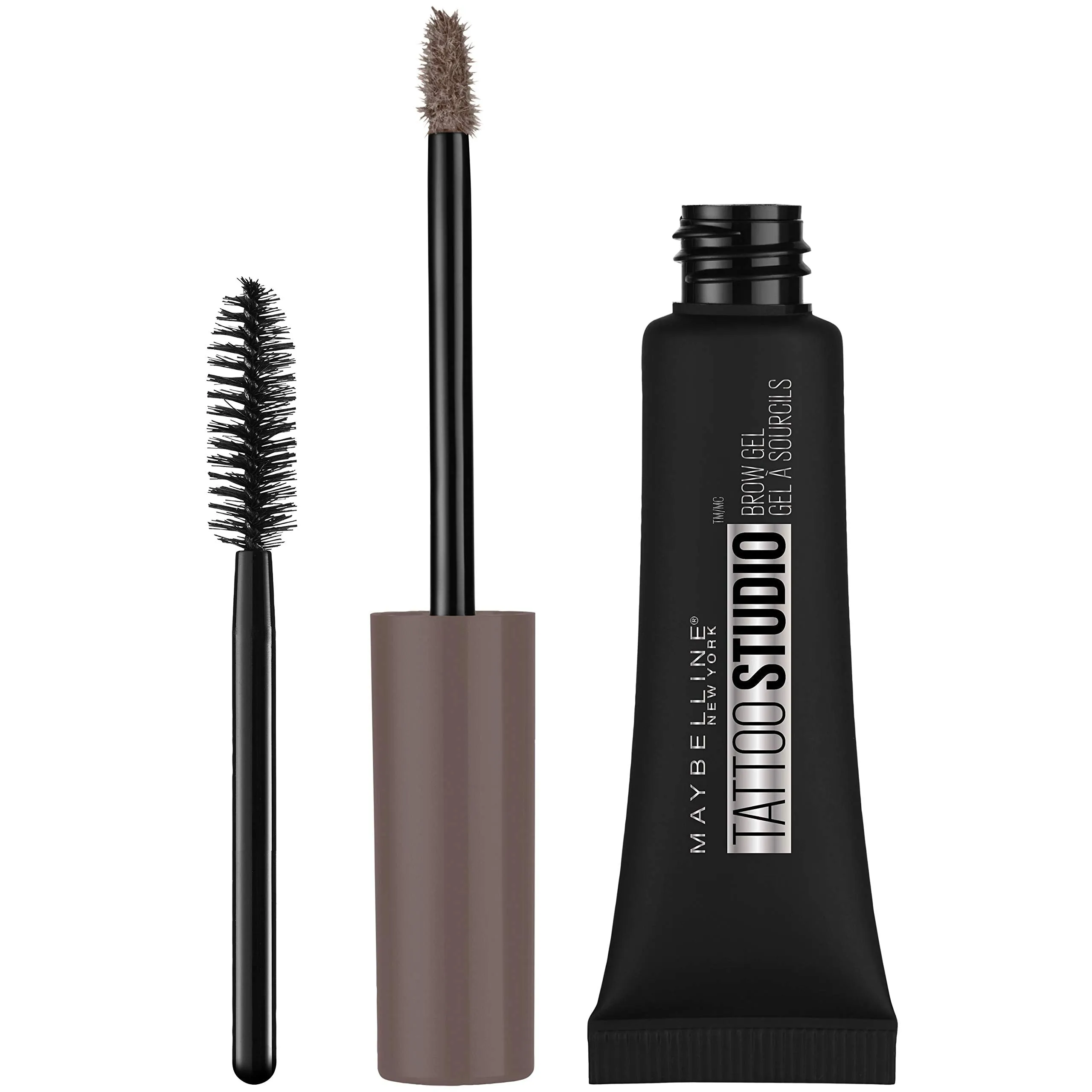 Maybelline TattooStudio Waterproof Eyebrow Gel Makeup, Medium Brown, 0.23 Fl Oz (Pack of 1)