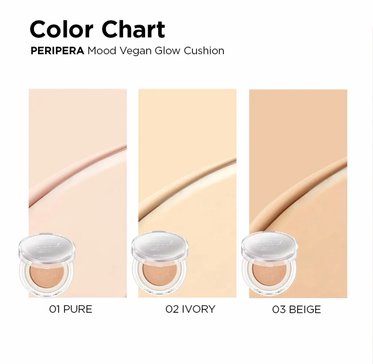 PERIPERA Mood Vegan Glow Cushion كوشن فونديشن نباتي