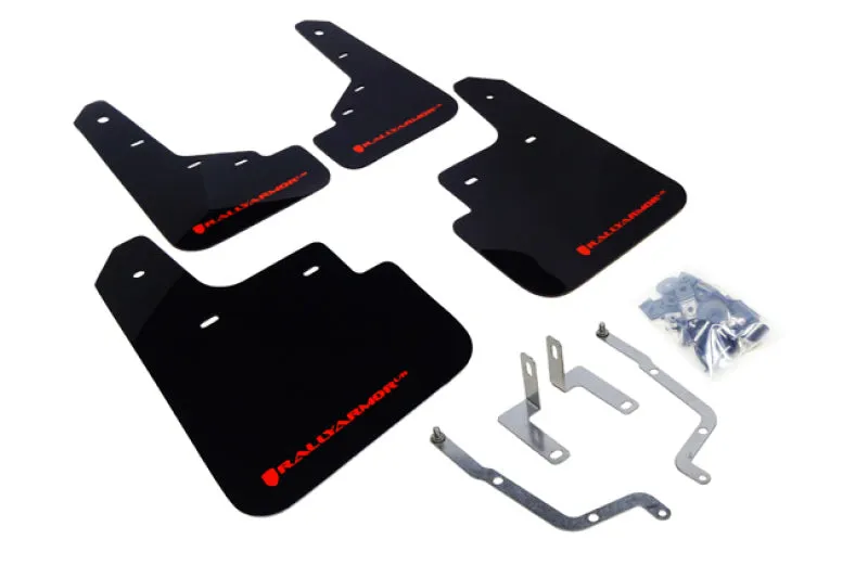 Rally Armor 2014  Mazda3/Mazdaspeed3 UR Black Mud Flap w/ Red Logo