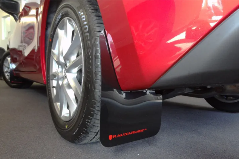 Rally Armor 2014  Mazda3/Mazdaspeed3 UR Black Mud Flap w/ Red Logo