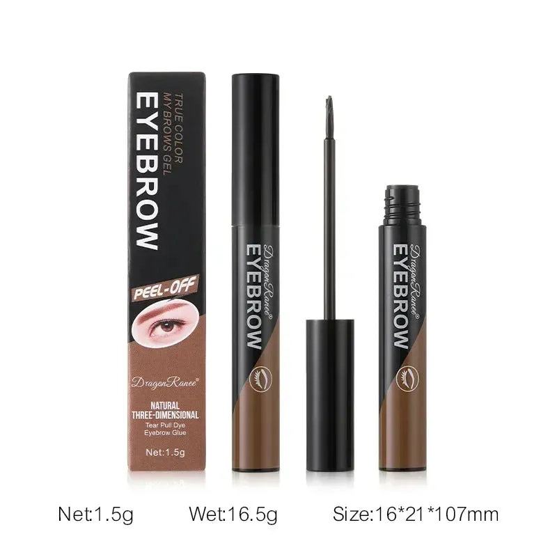 Yeknu Eyebrow Gel Makeup Tearing Waterproof Long Lasting Semi-Permanent Tattoo Dye DIY Natural Brow Gel Tattoo Tint Cosmetic 4 Color